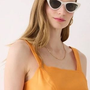 JCREW Squareneck A-line dress in stretch linen blend 00P/0P with tag